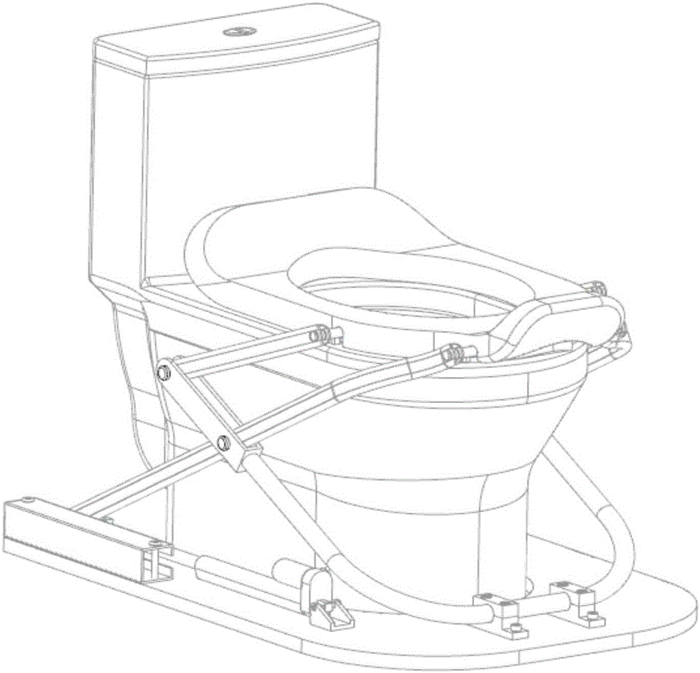 Lifting assisting device of toilet bowl