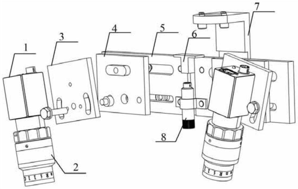 Binocular vision different-plane round hole detection method based on cross laser