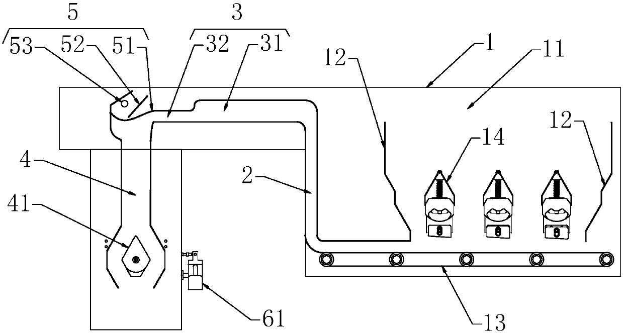 Tobacco dividing and conveying device