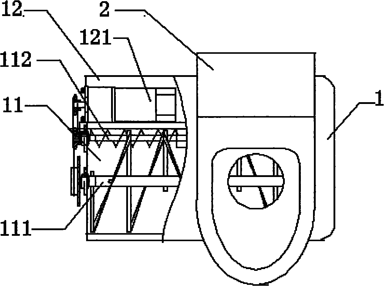 Ecological toilet suitable for locomotive or steamship drivers