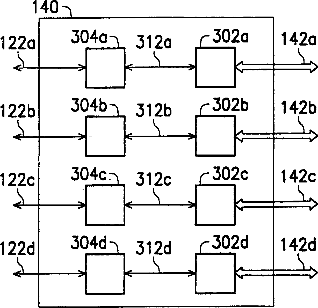 Disc array controller and storing system using same