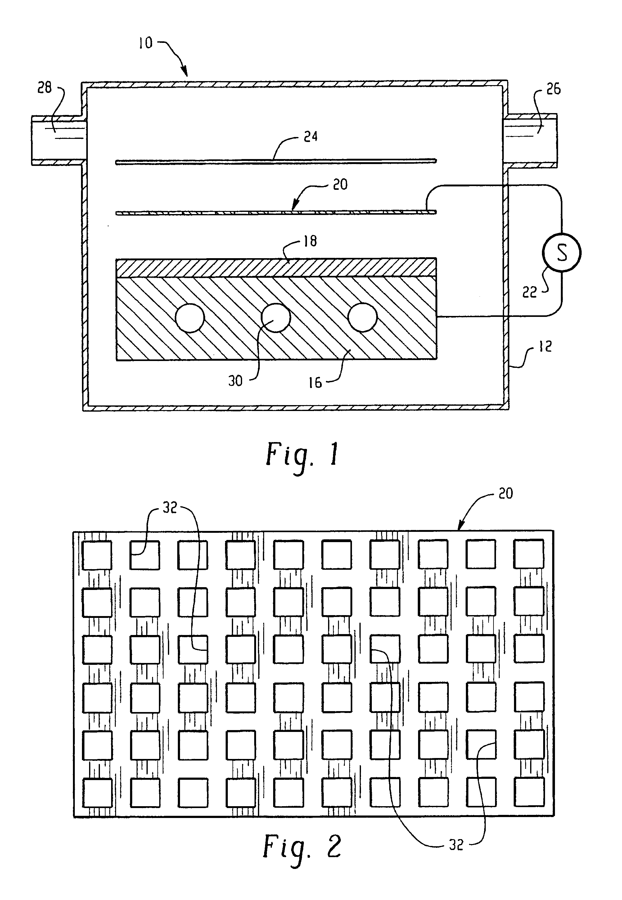 Dielectric barrier discharge apparatus and process for treating a substrate