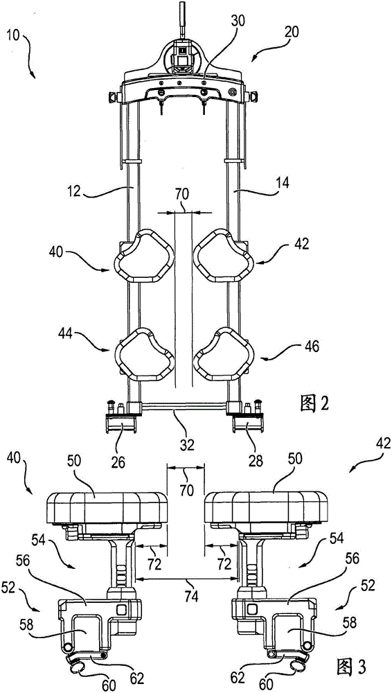 Fastening unit for fastening device for supporting patient to be X-rayed to operating table