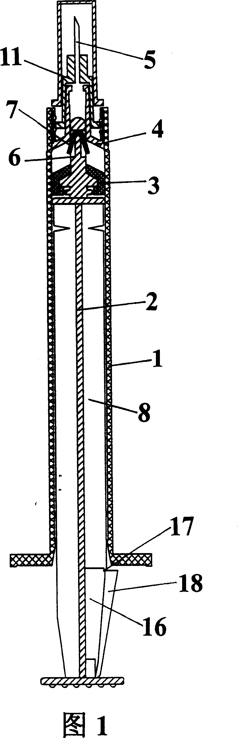 A safe self-destruction syringes with exchangeable needle