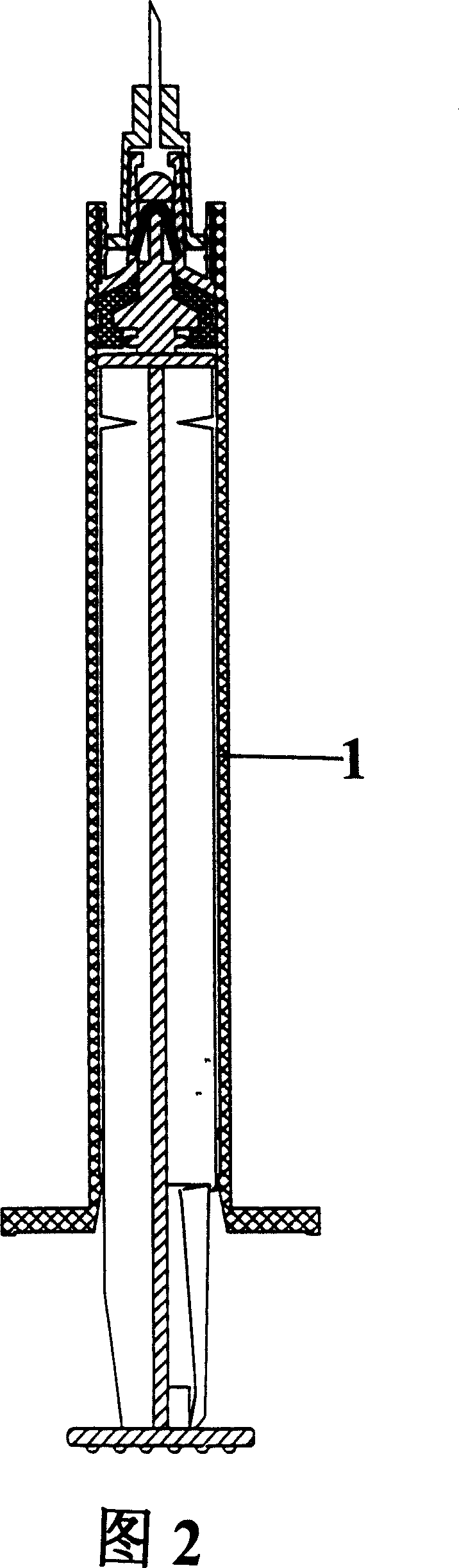 A safe self-destruction syringes with exchangeable needle