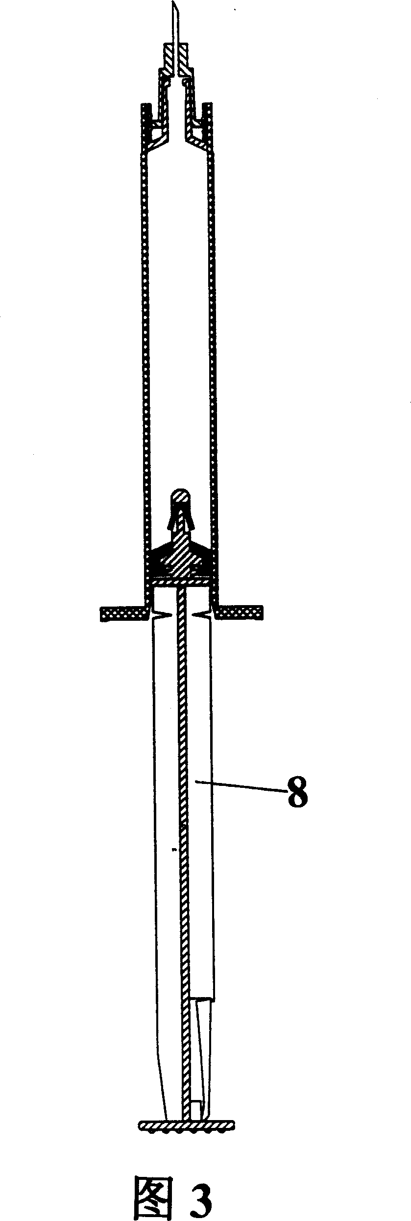 A safe self-destruction syringes with exchangeable needle