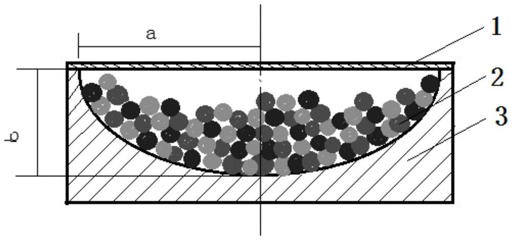 A semi-ellipsoid pot box vibration absorber filled with mixed particles of iron tailings sand and ceramsite and its preparation method