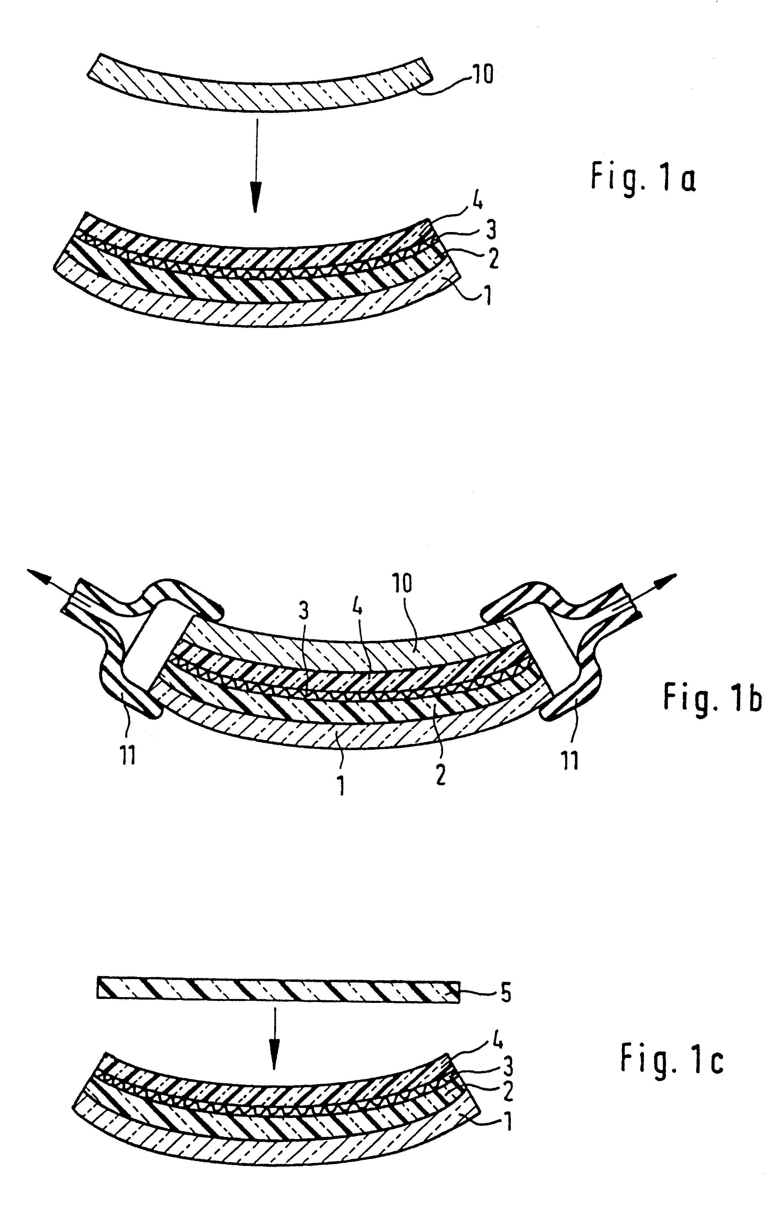 Process for producing a curved laminated safety glass sheet