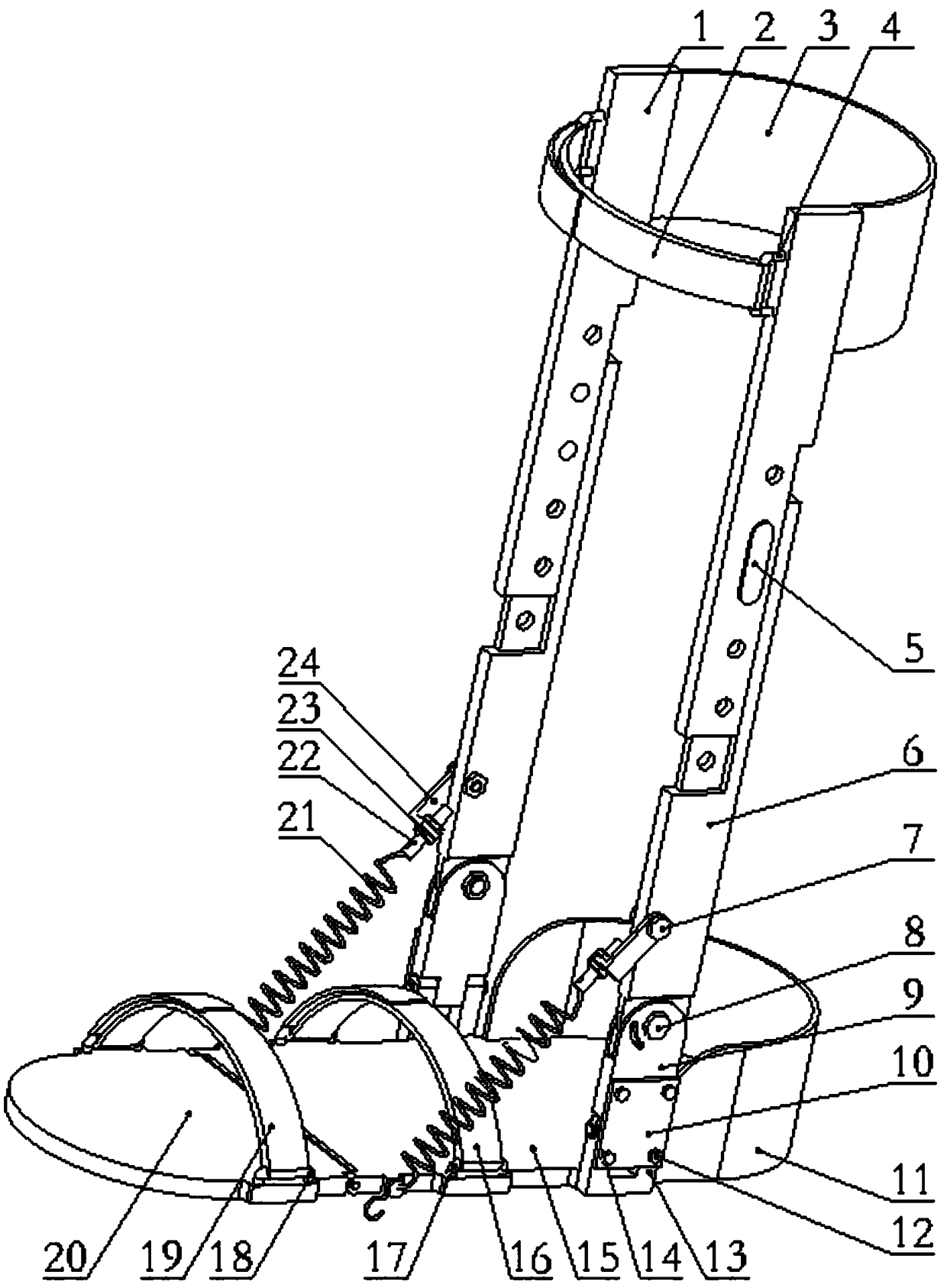 Degree-of-freedom-adjustable ankle-foot orthopedic device for stroke patients