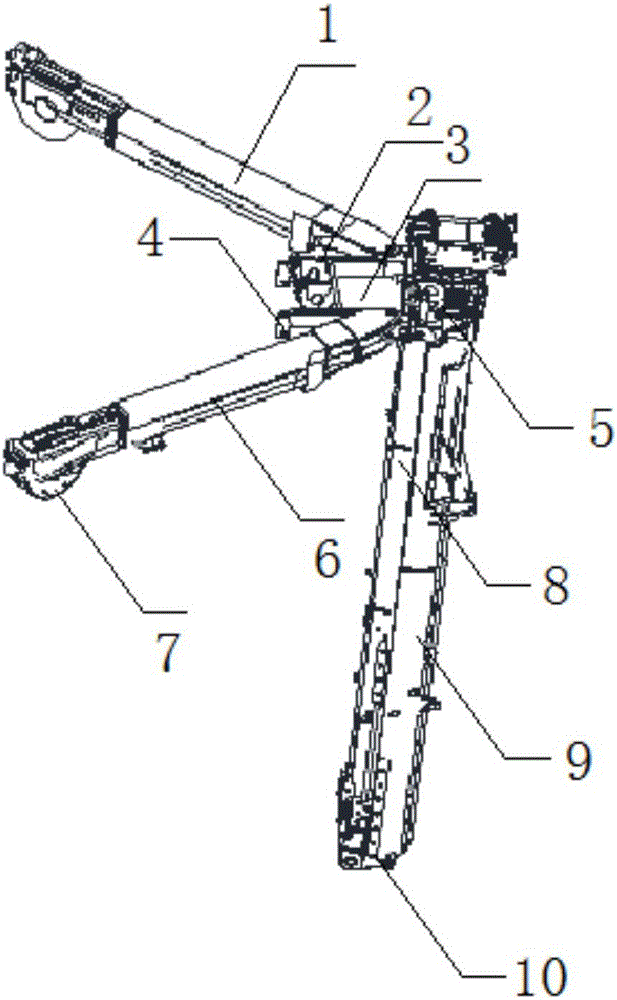 Multi-fulcrum hooking superlift device and crane