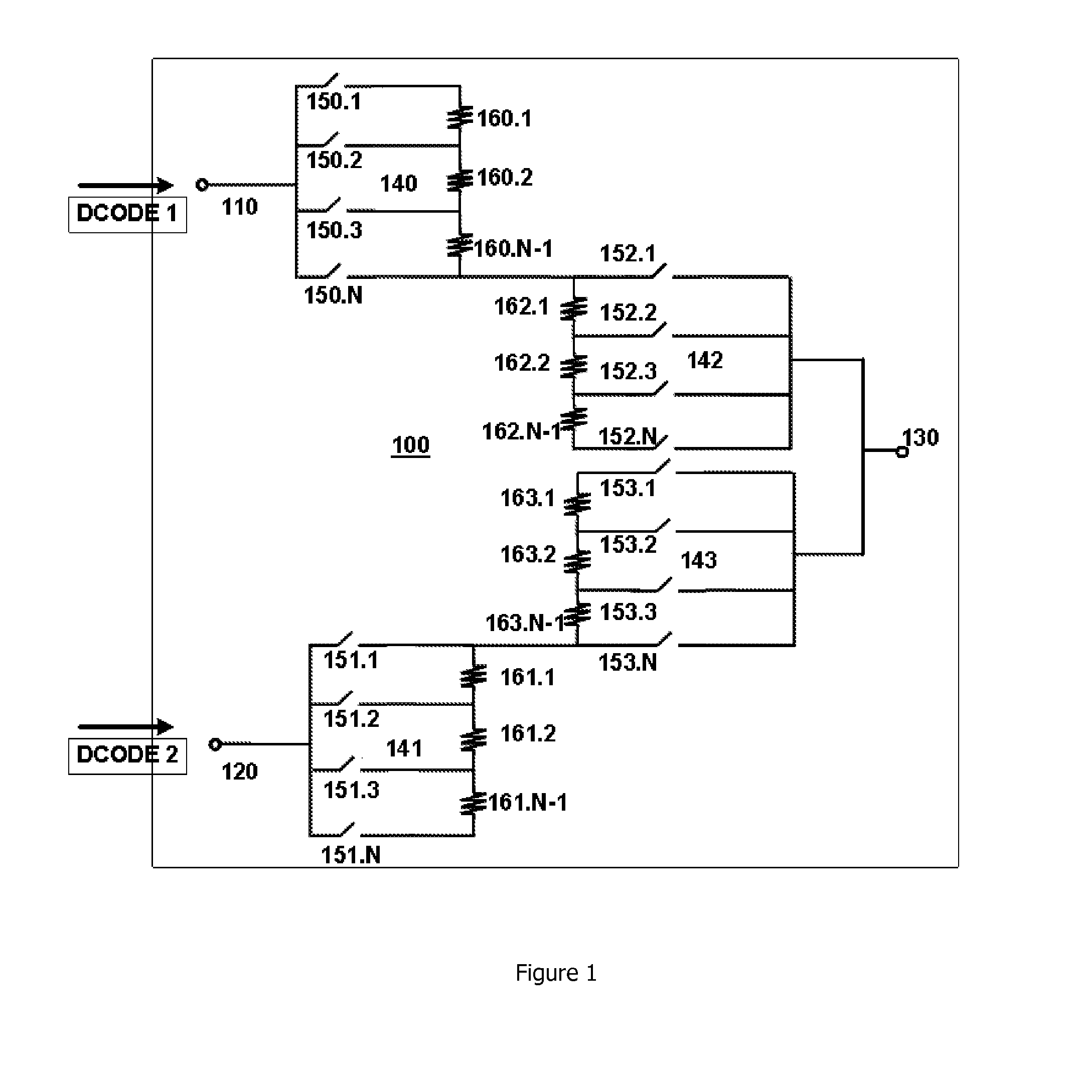 Digital potentiometer with independent control over both resistive arms