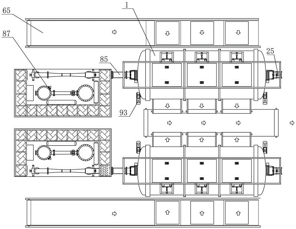 Rotary vacuum loosening and dampening machine and its loosening and dampening method