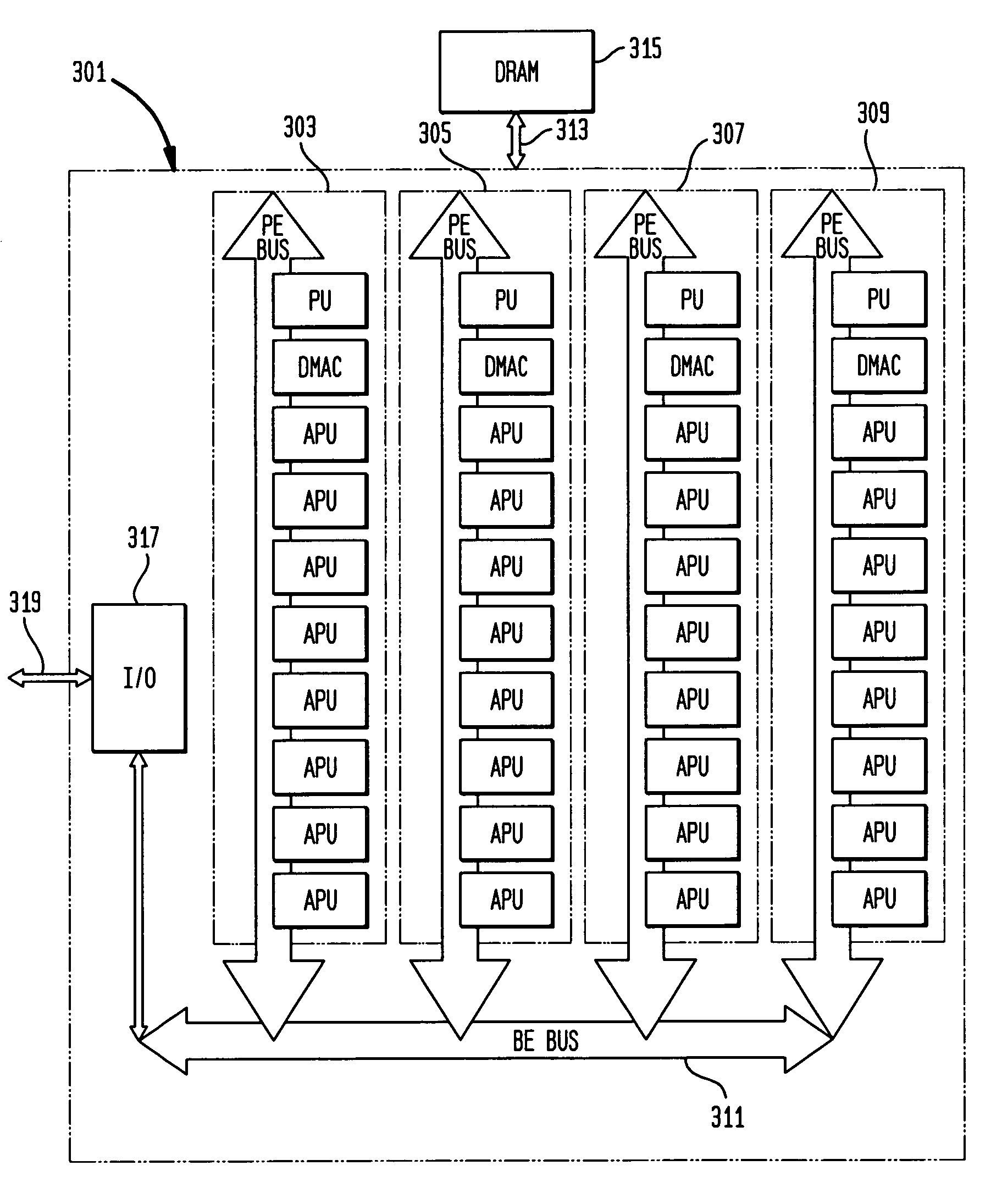 Processing modules for computer architecture for broadband networks