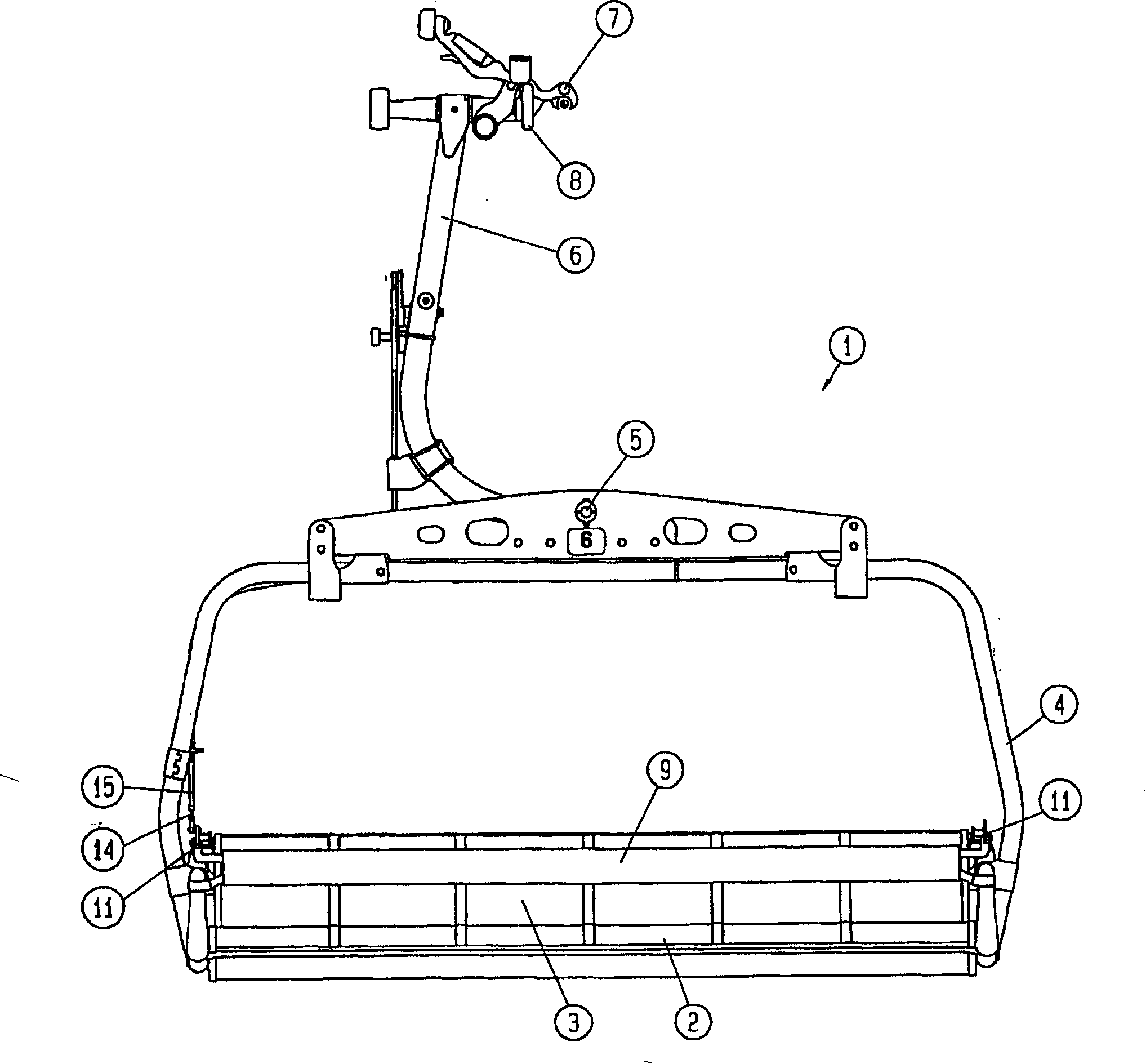 Ropeway with safety device
