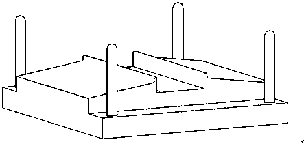 QFP (quad flat package) device pin molding fixture and using method thereof