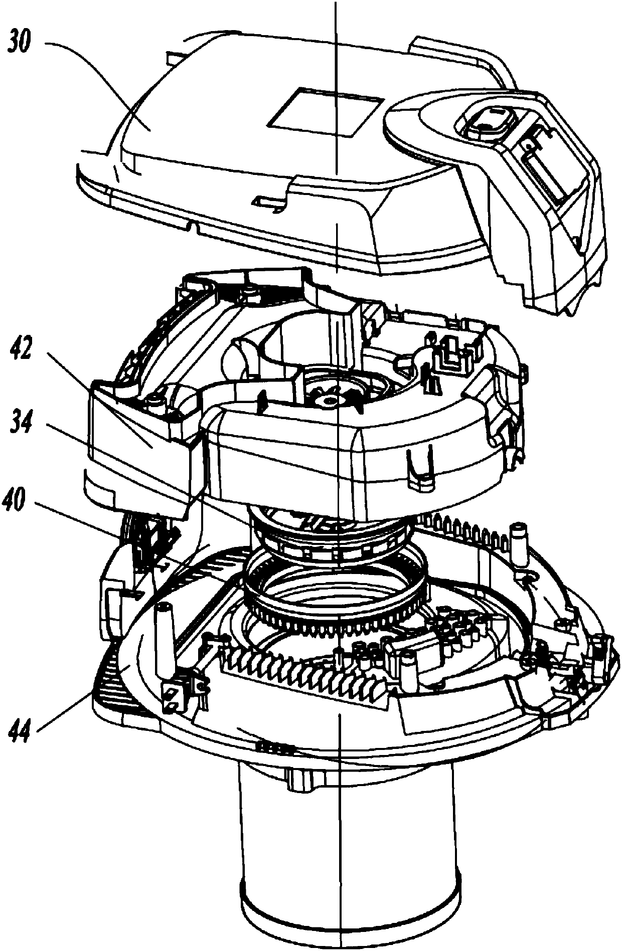Sealing installation mechanism of motor in small and medium-sized electrical appliance