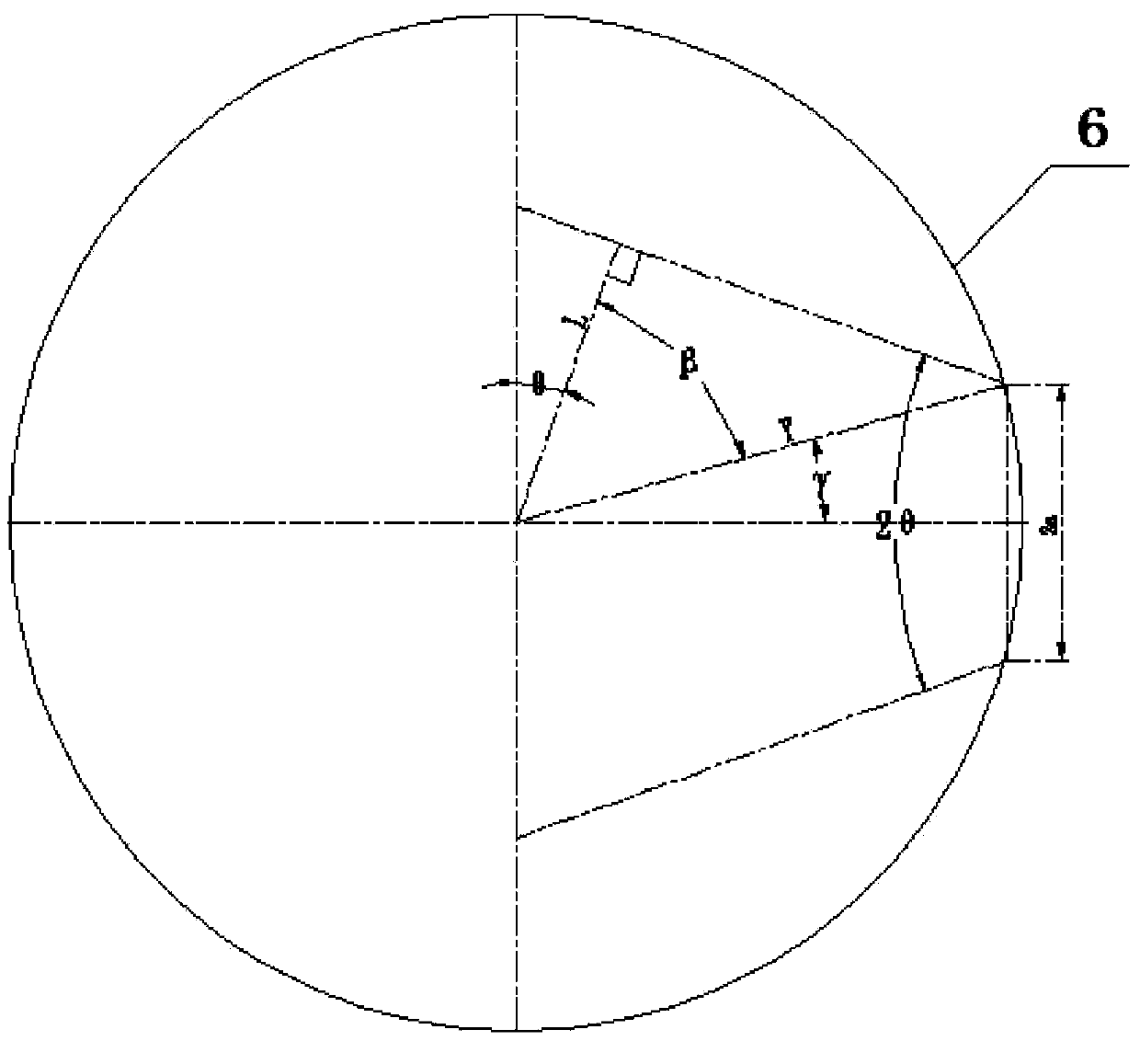 Boring mill clamp for forming inner oblique opening in composite cabin section and method for forming inner oblique opening in composite cabin section