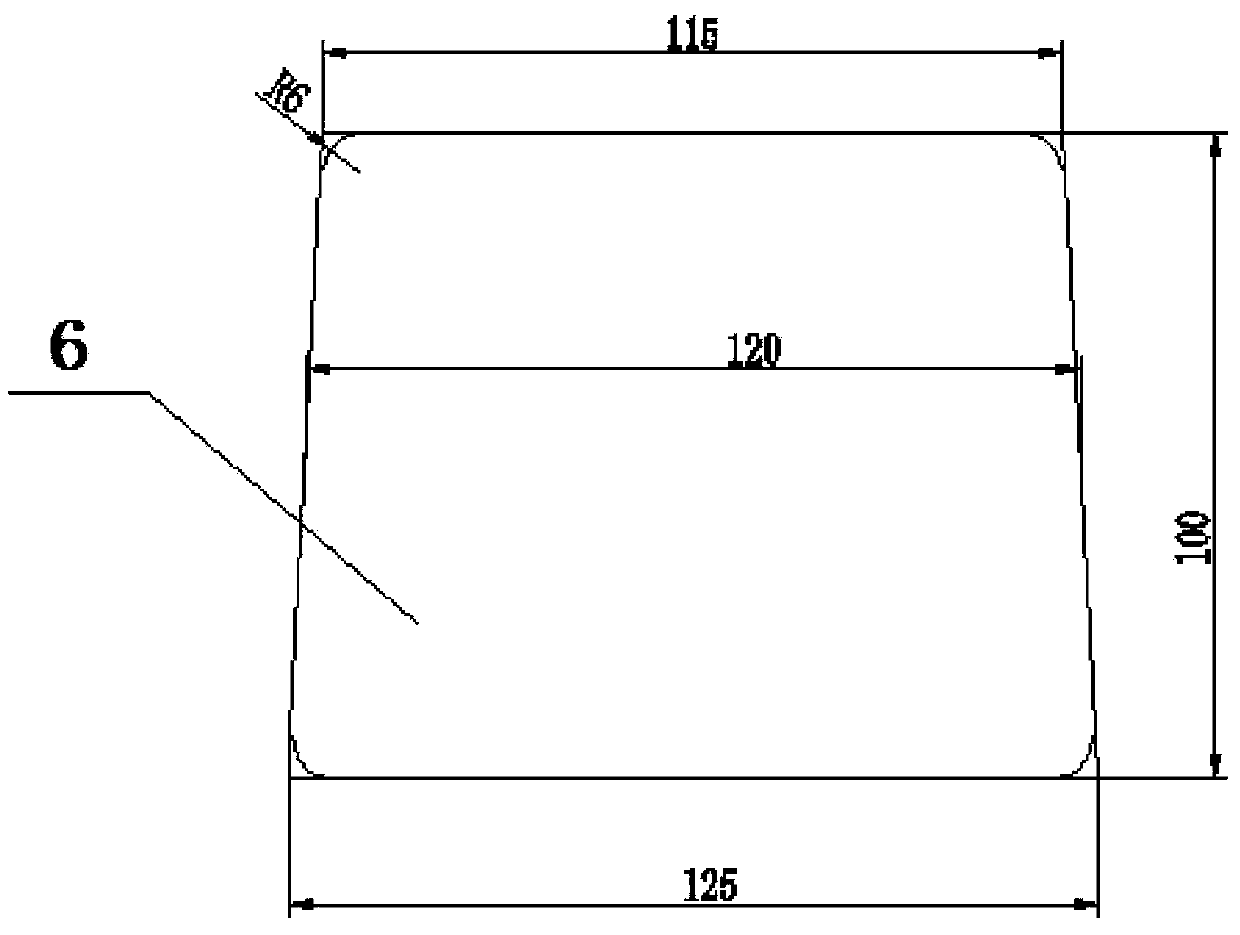 Boring mill clamp for forming inner oblique opening in composite cabin section and method for forming inner oblique opening in composite cabin section