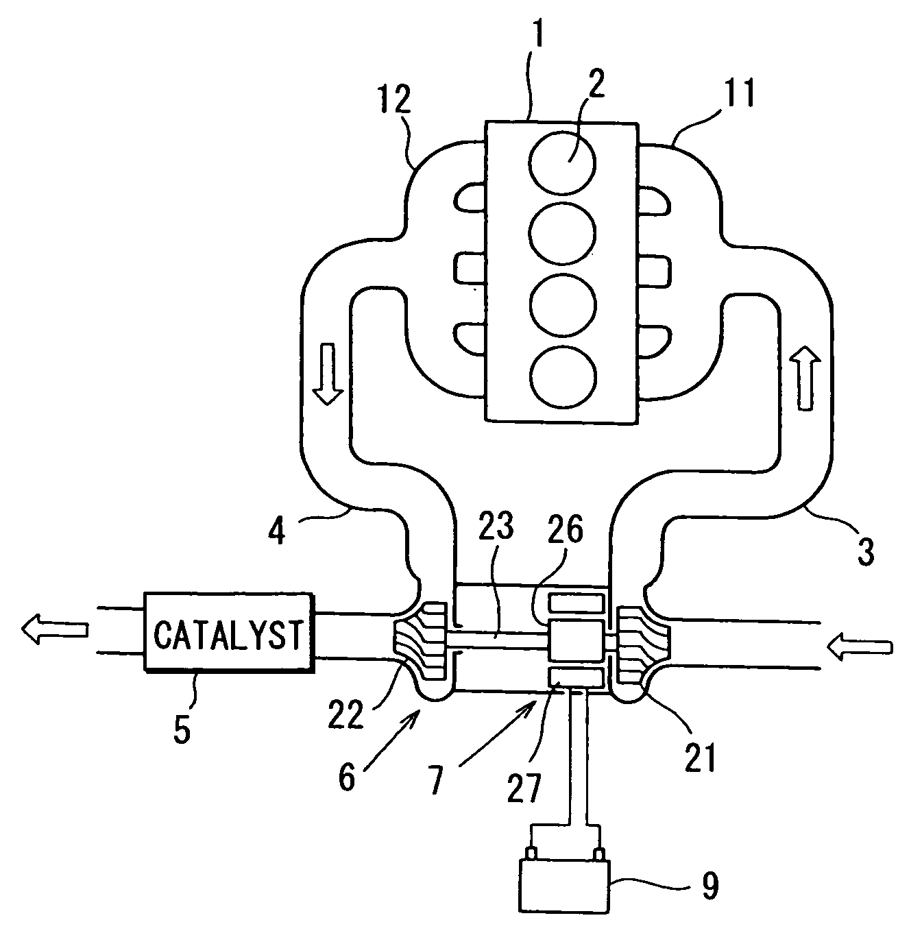 Supercharging pressure controller for engine