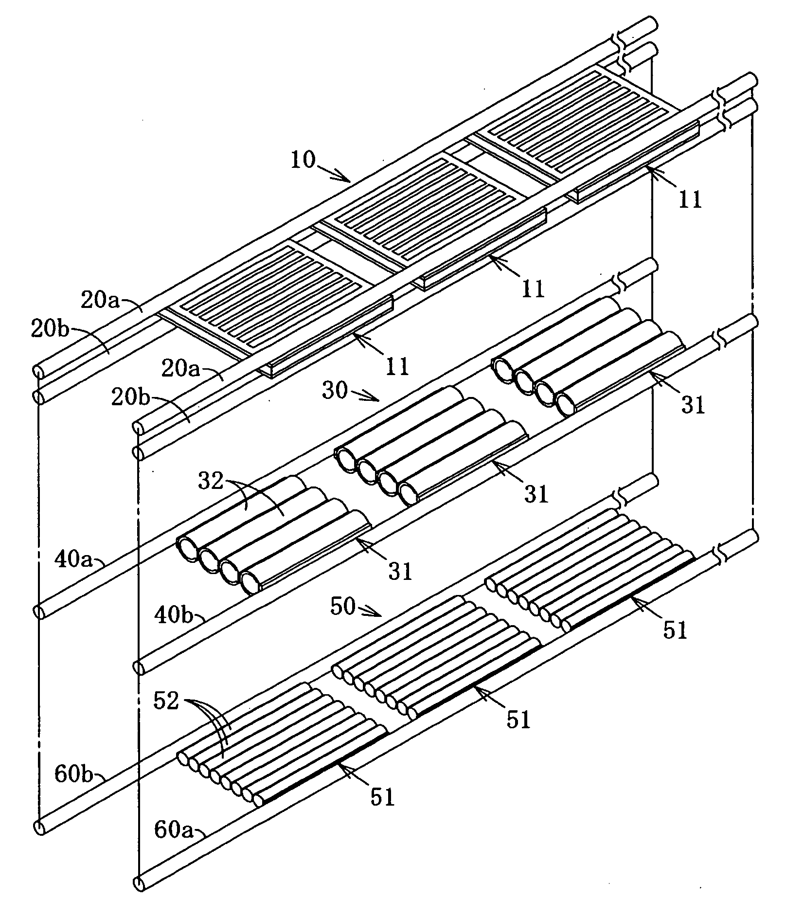 Stacked solar cell device