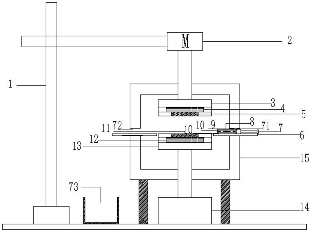 A thermal battery single cell testing device and testing method