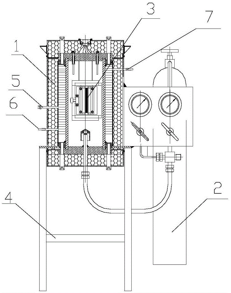 A propellant burning rate testing device under tension