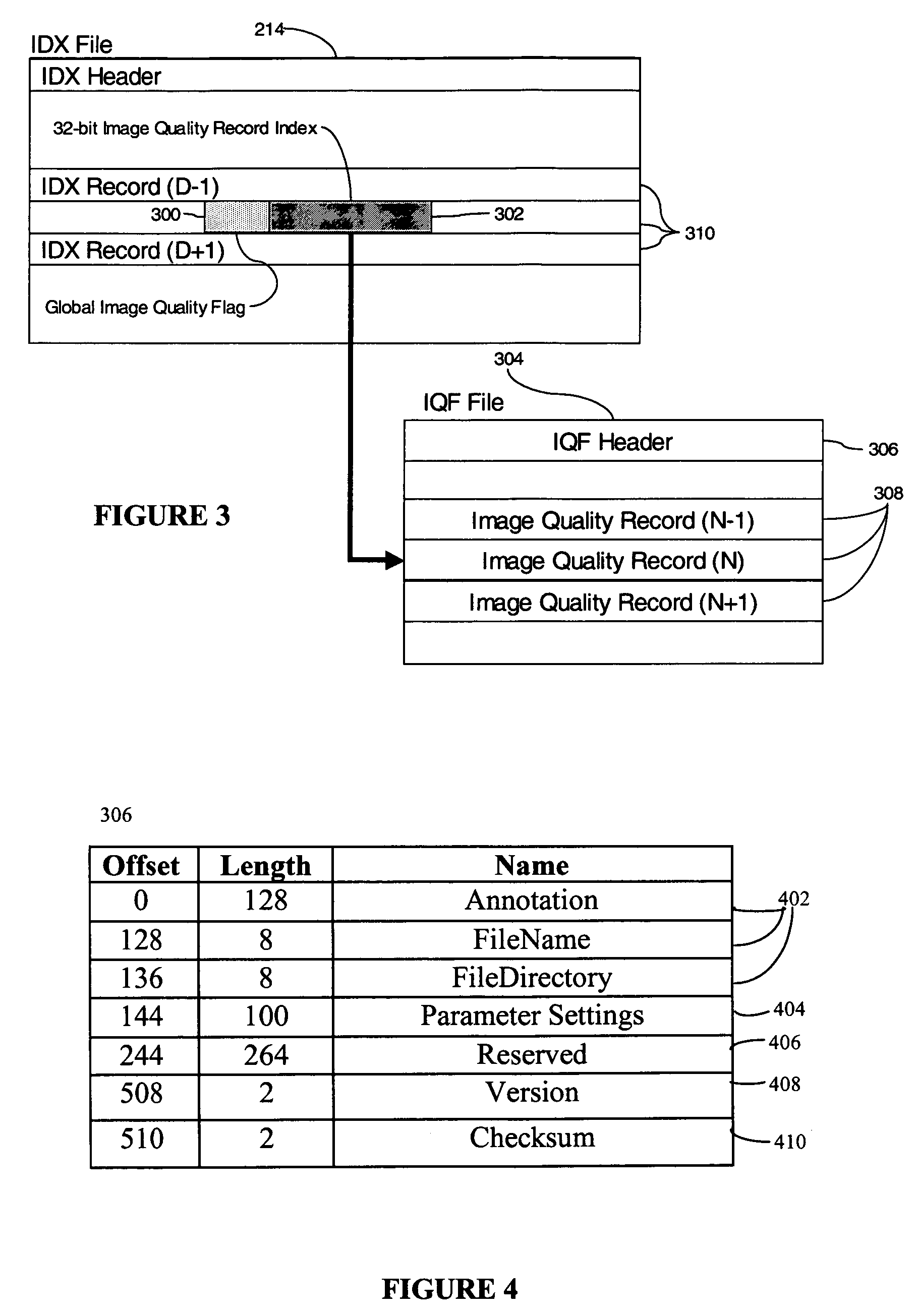 Image file arrangement for use with an improved image quality assurance system