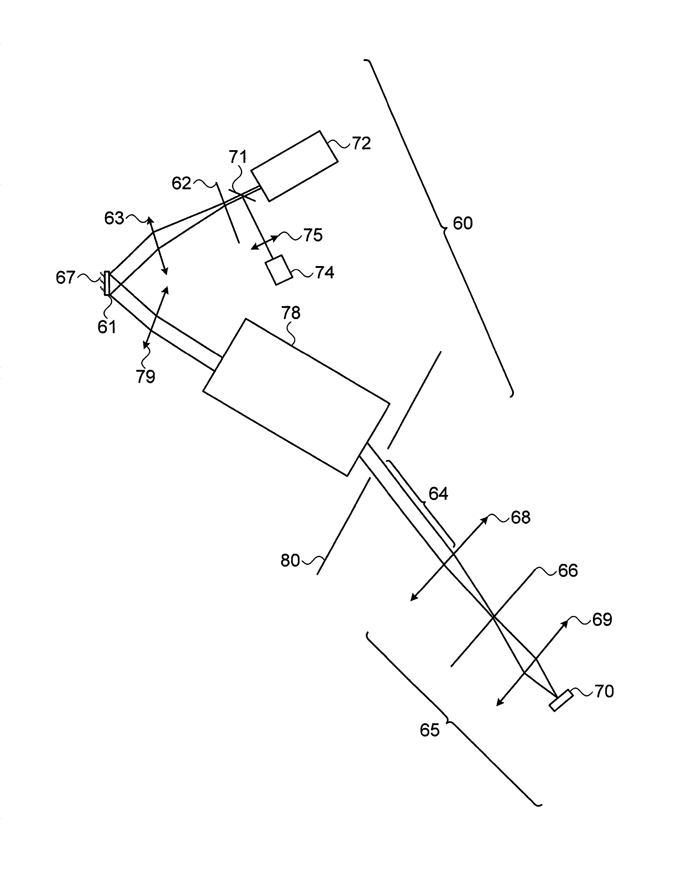 Spatially distributed laser resonator