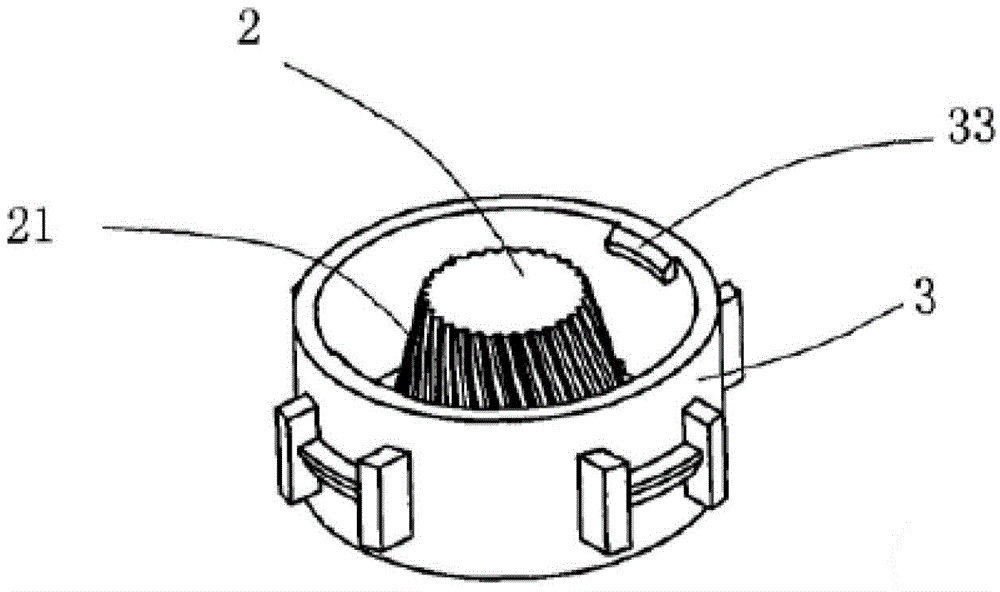 Grinding head structure of a grinder