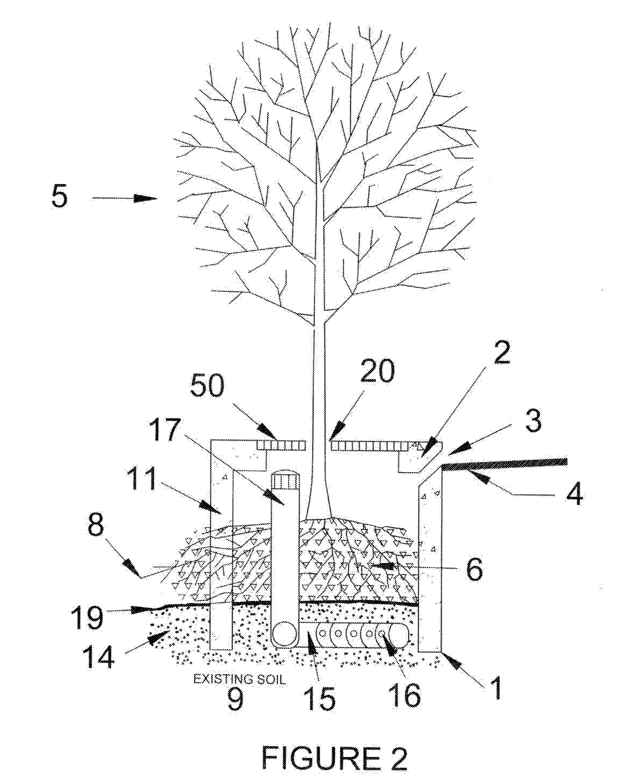 Tree Frame and Grate System and Method to Improve Growth of Vegetation in an Urban Environment