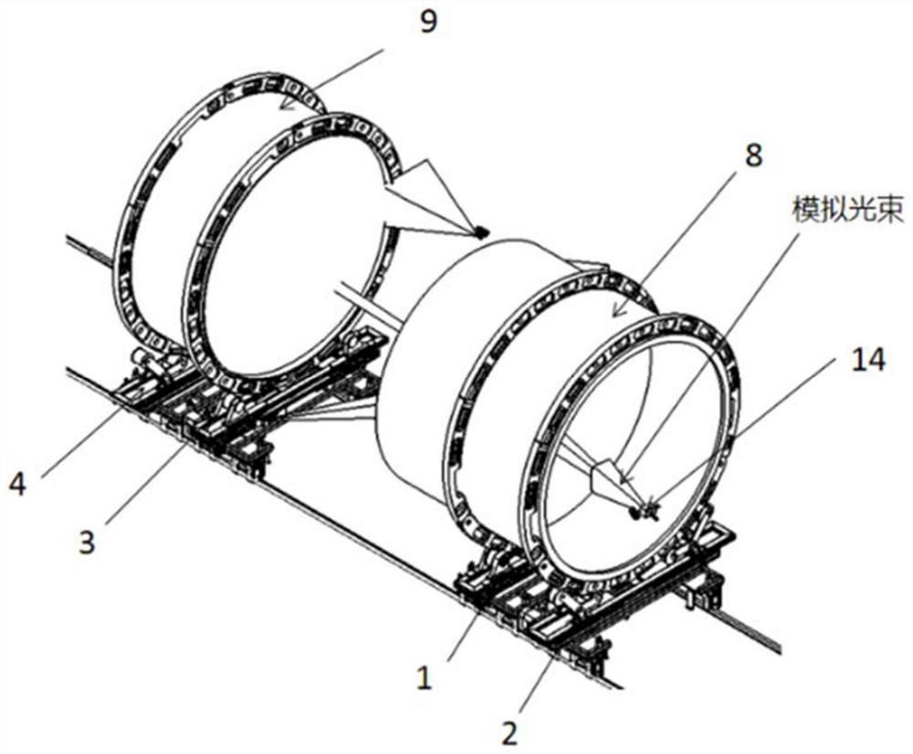 Automatic abut-jointing system and method for large-scale cylinder body with inclined guide rod based on vision guidance