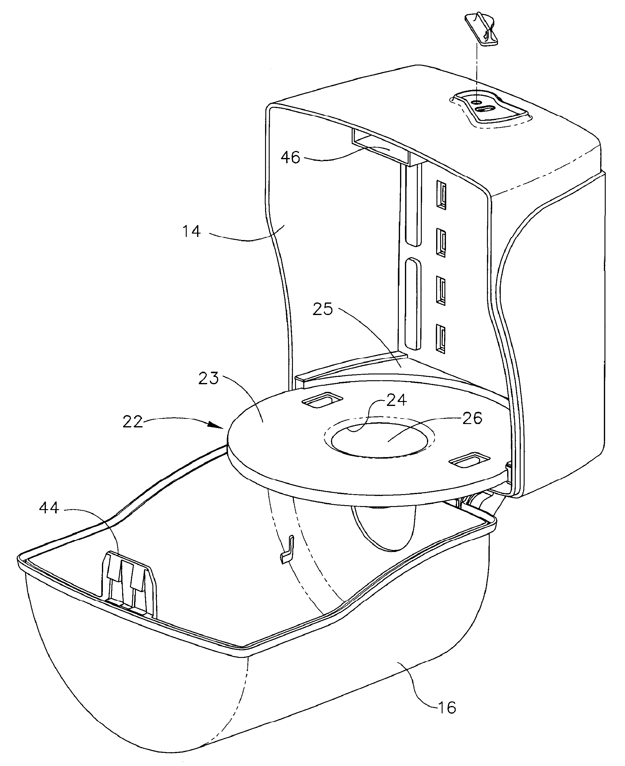 Center-pull paper towel dispenser