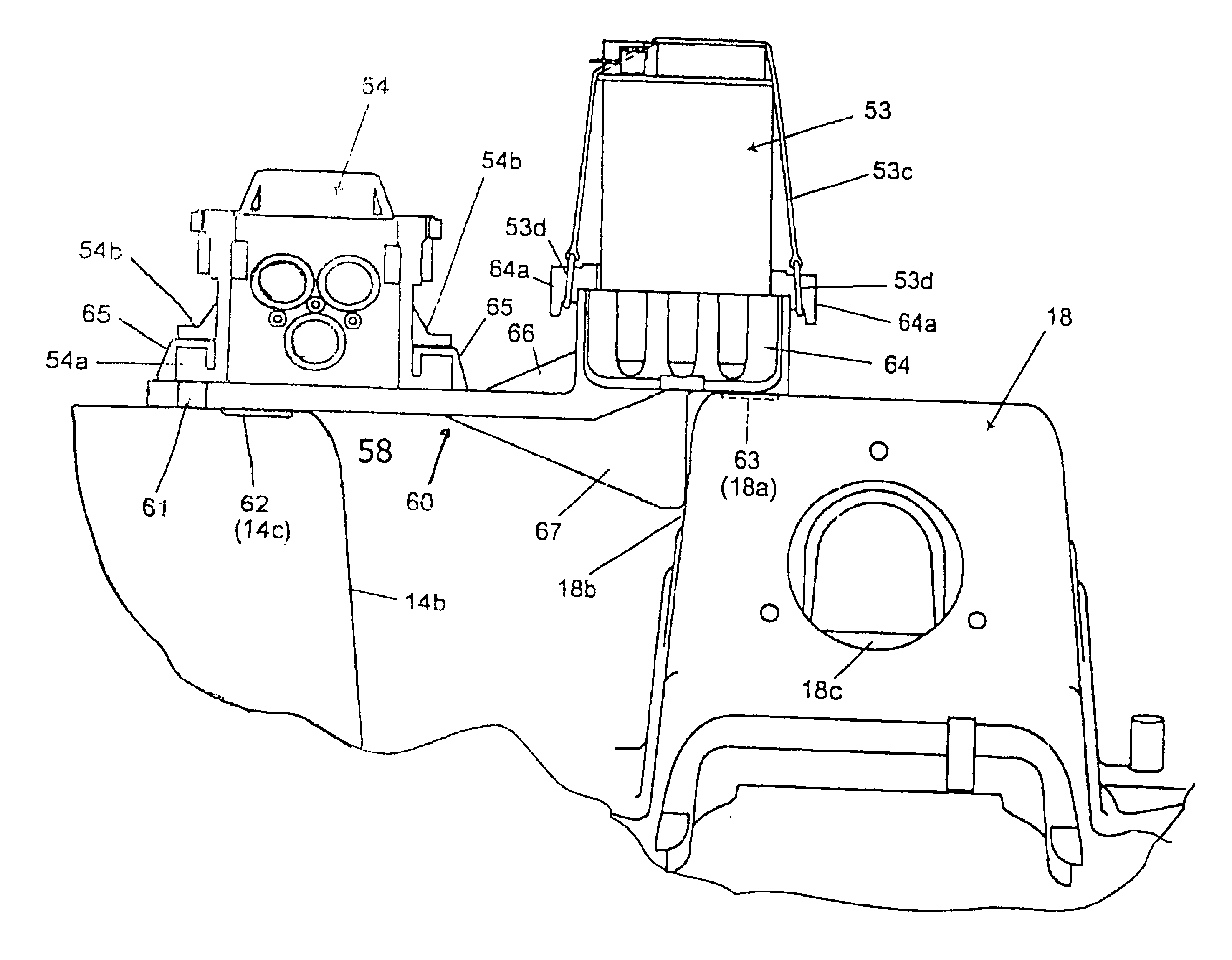 Battery mounting structure for a small watercraft, and method of using same