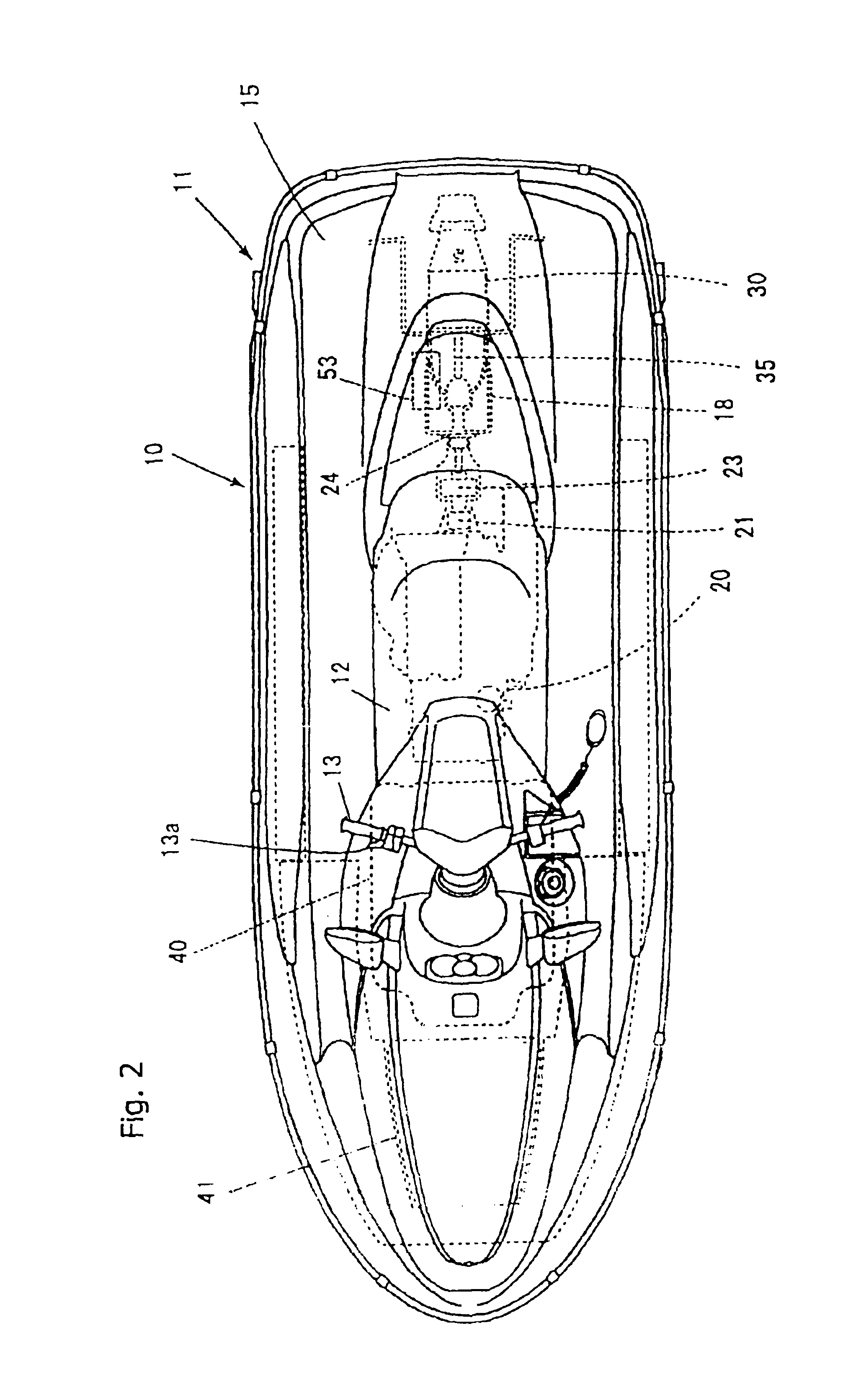 Battery mounting structure for a small watercraft, and method of using same