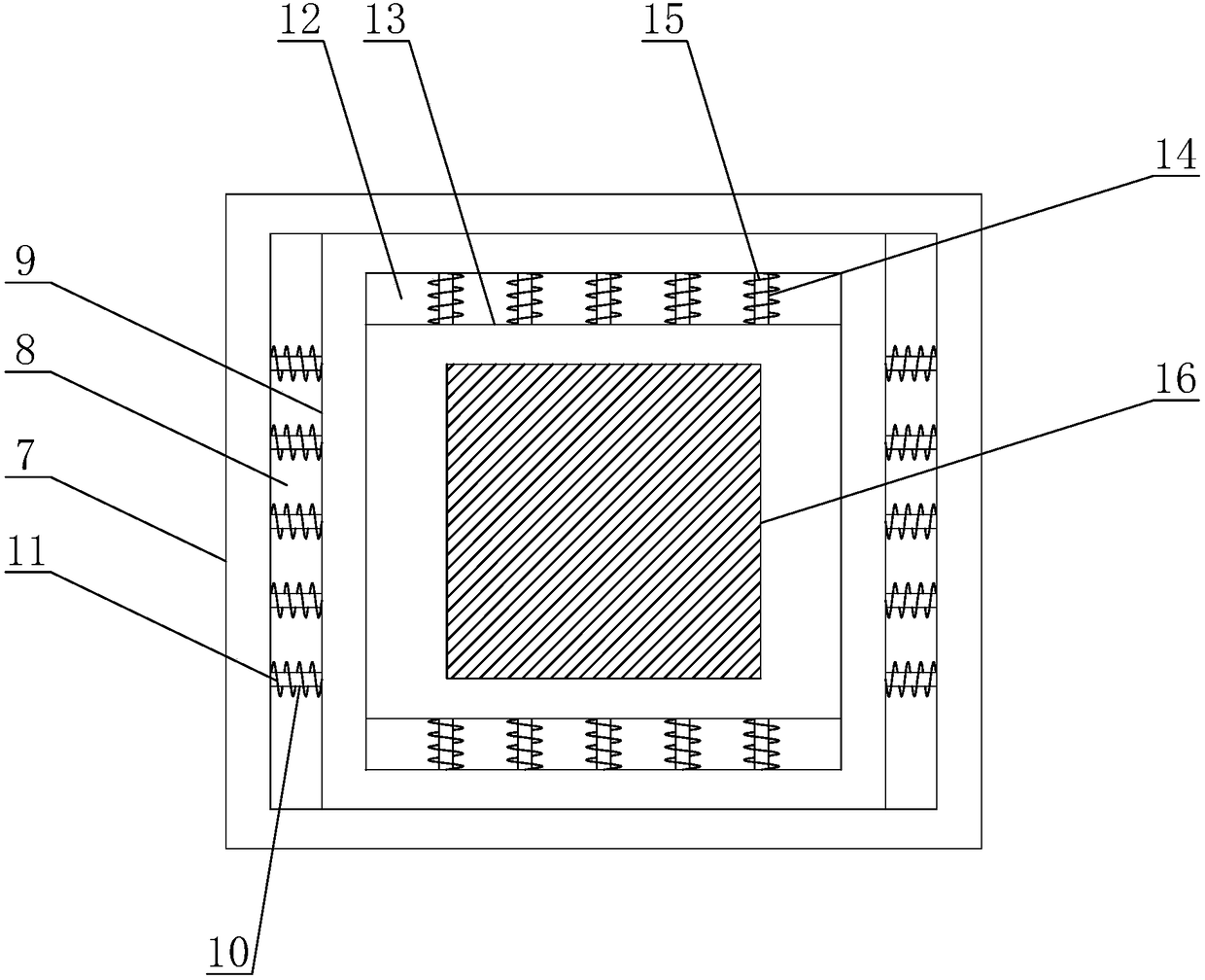 Vibration-isolation mounting device for building electrical equipment