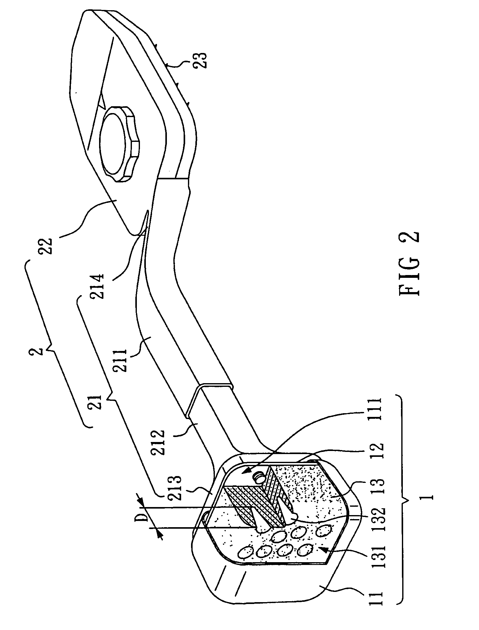 Cushion pad structure for a carpet installation tool