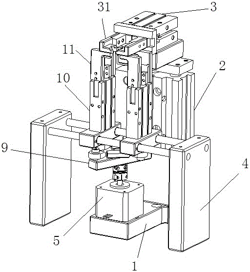 Magnetic core clamping device