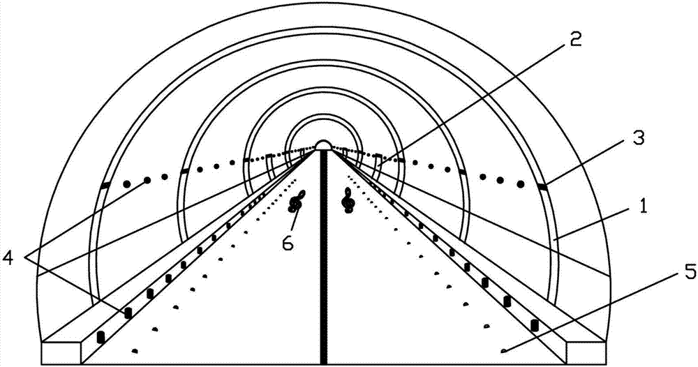 Method for setting retro-reflecting system of long and big tunnel of expressway