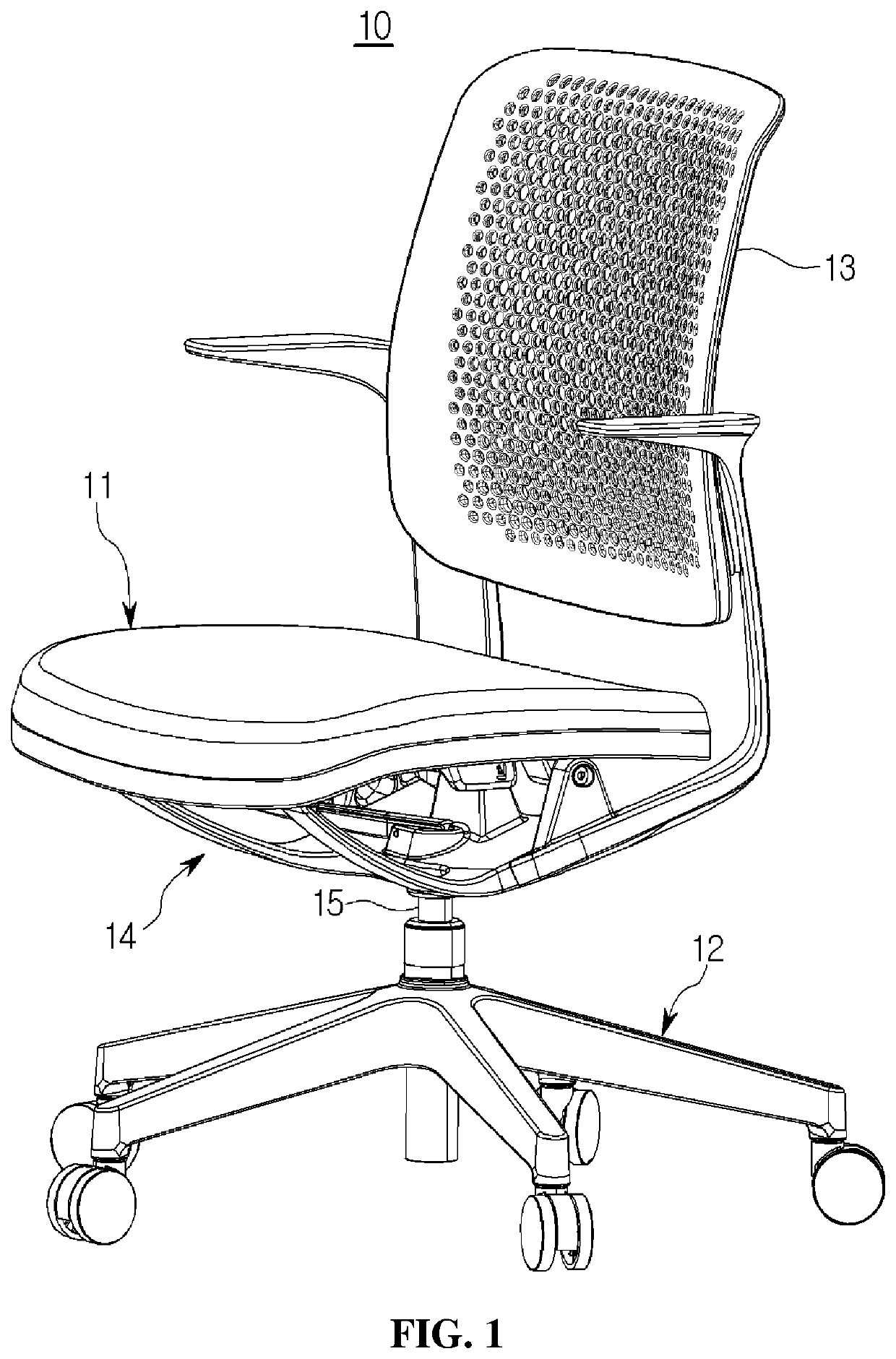 Assembly for chair and chair including the same