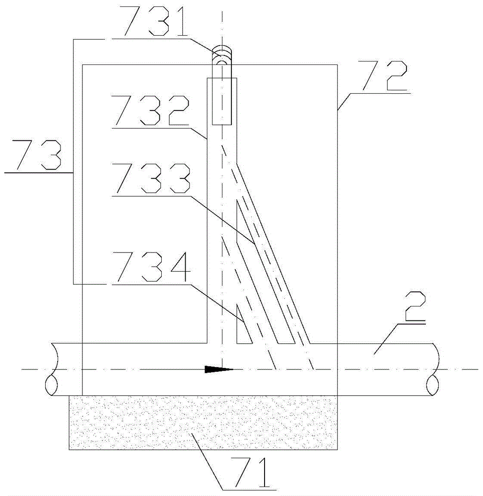 Automatic separation device for medium and fine-grained sludge in tailings conveying main pipe