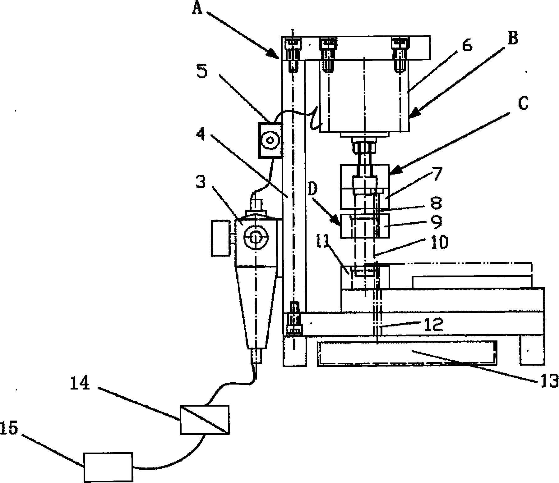 Punching device of high-capacity dynamical lithium-ion battery lug