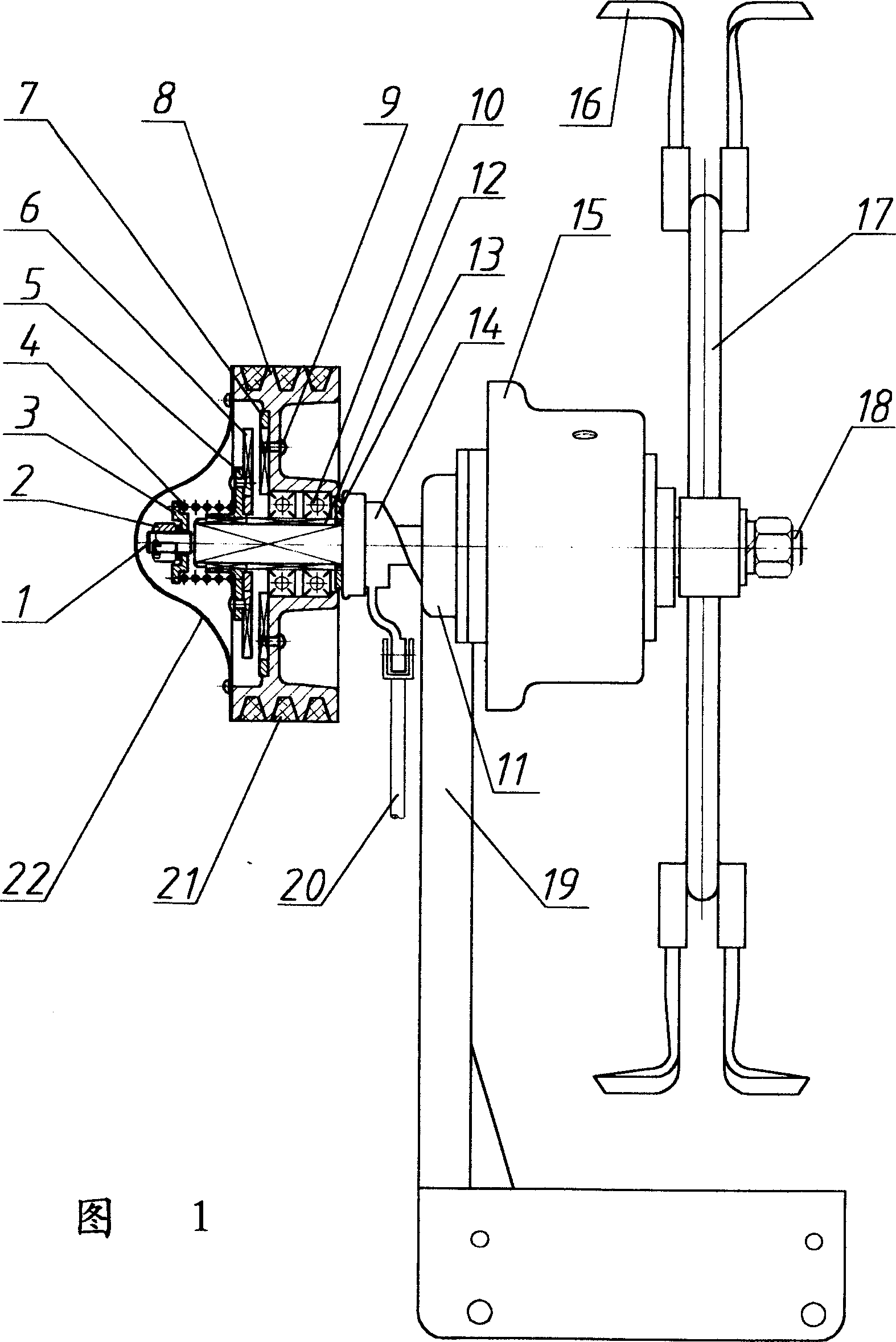 Friction inserting type clutch and its mfg. method