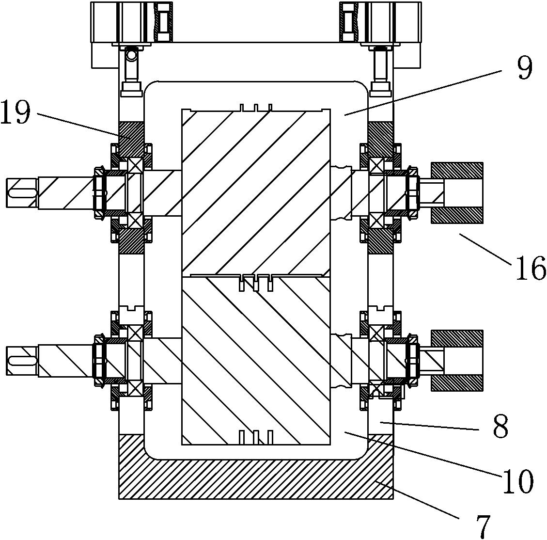 Sanitary napkin polymer absorption core and special hole opening device thereof