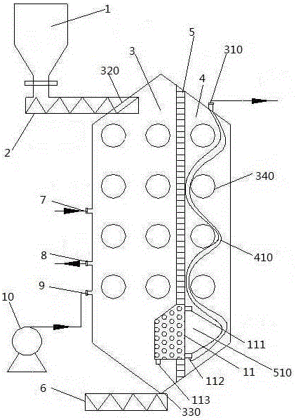 Self-dust-removal type pyrolyzing and cracking tube cracking reactor