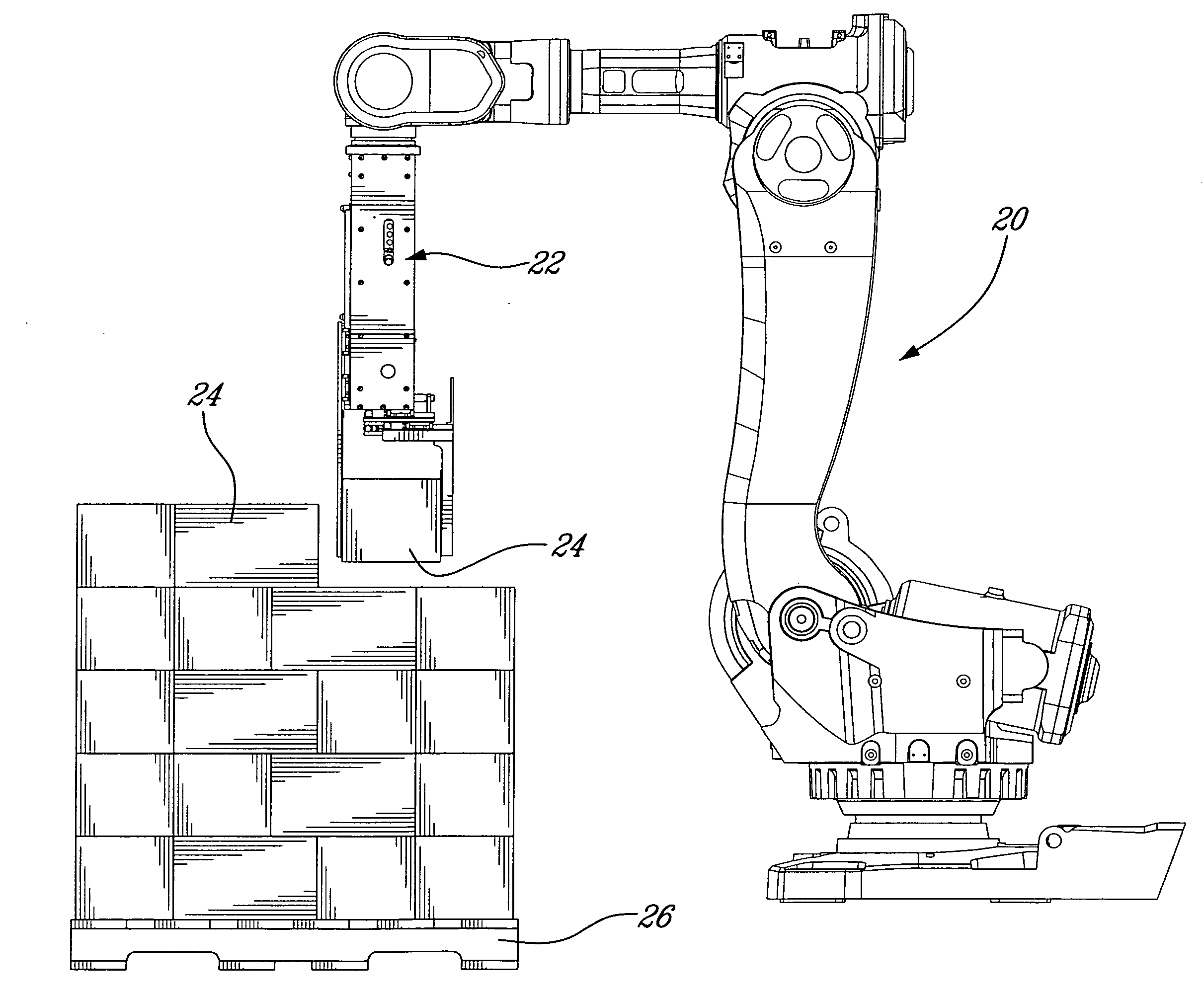 Tool and method for mixed palletizing/depalletizing