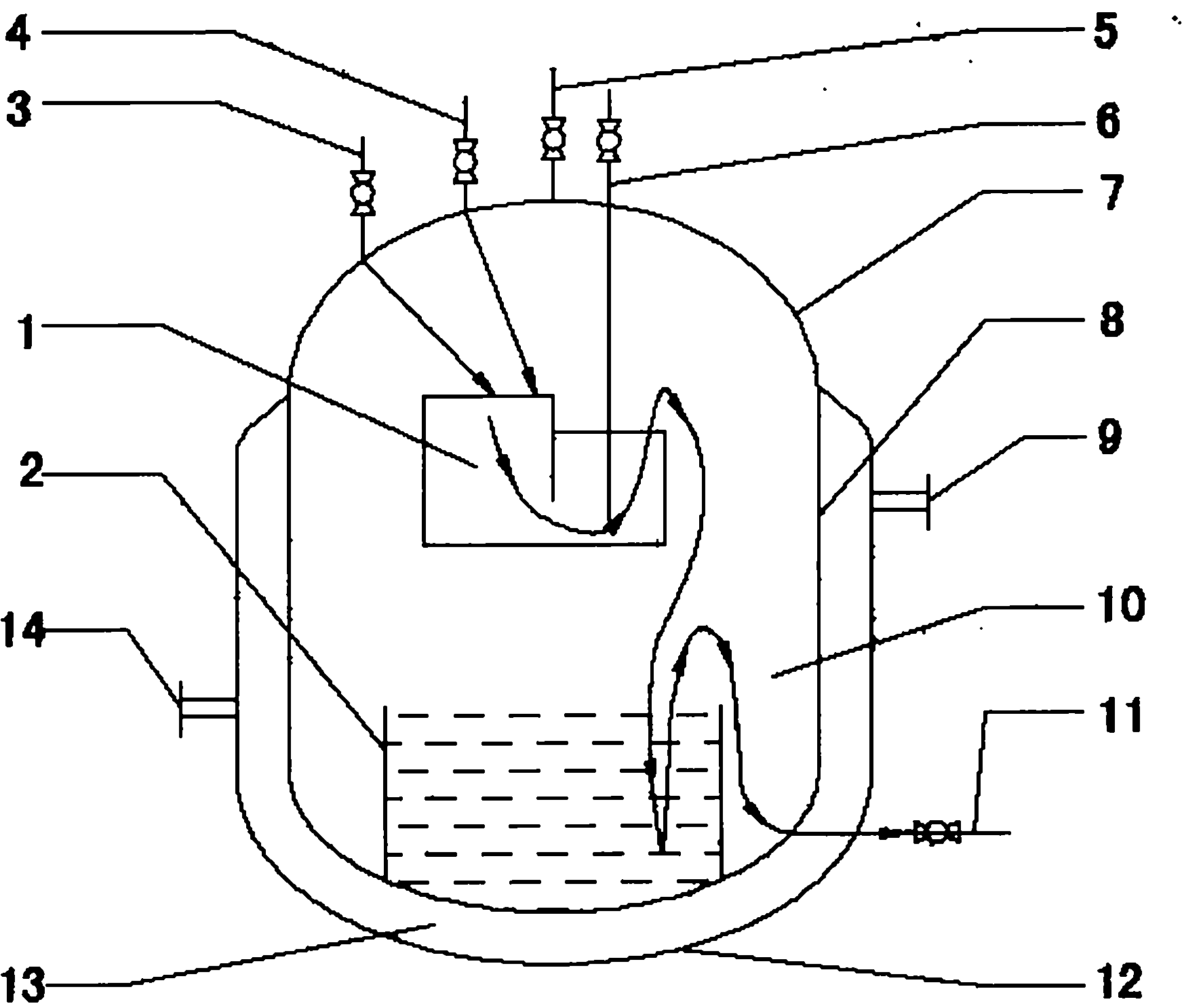 Mass continuous safe production diazomethane reactor and working method thereof