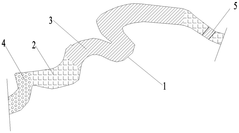 Multi-pile-type conversion disposal structure under limit racing track complex geology and construction method thereof