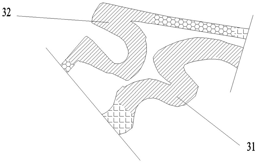 Multi-pile-type conversion disposal structure under limit racing track complex geology and construction method thereof