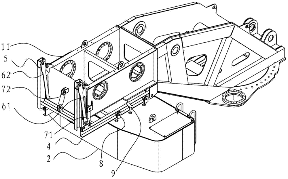 Counterweight device of crane and crane with counterweight device