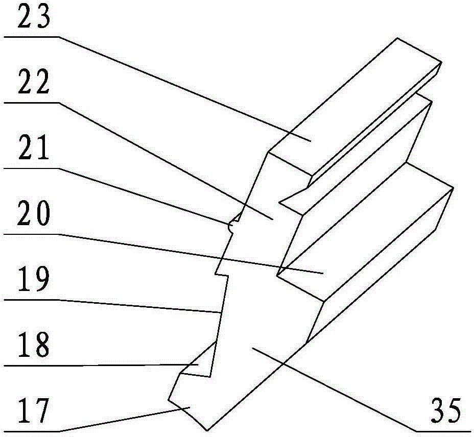 Assembling type pole changing stator iron core and winding